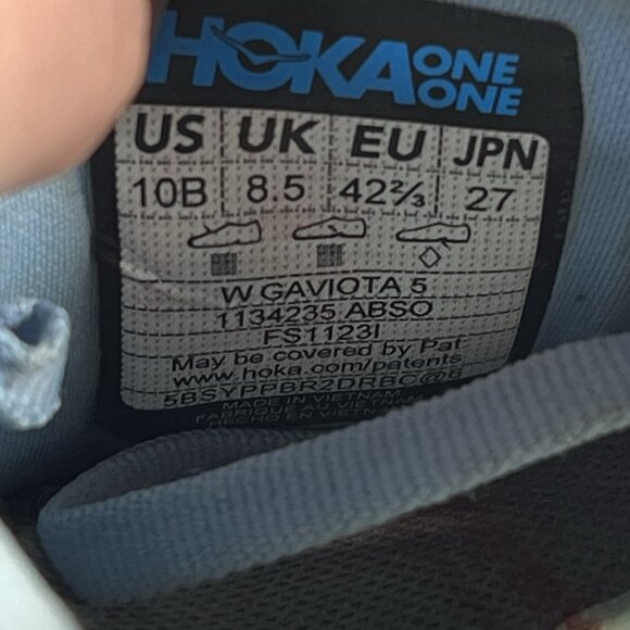 Hoka One One Gaviota 5 Women's Size 10 Blue Running Sneakers - Picture 9 of 9